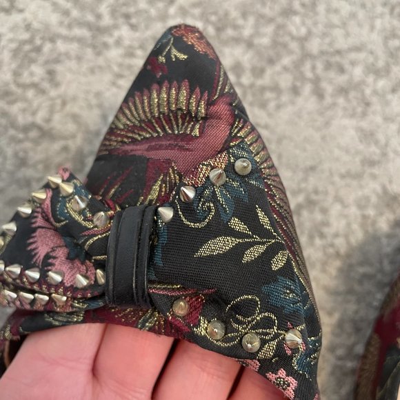 GUC Sam Edelman Raisa studded bow brocade ballet flats - Picture 8 of 13